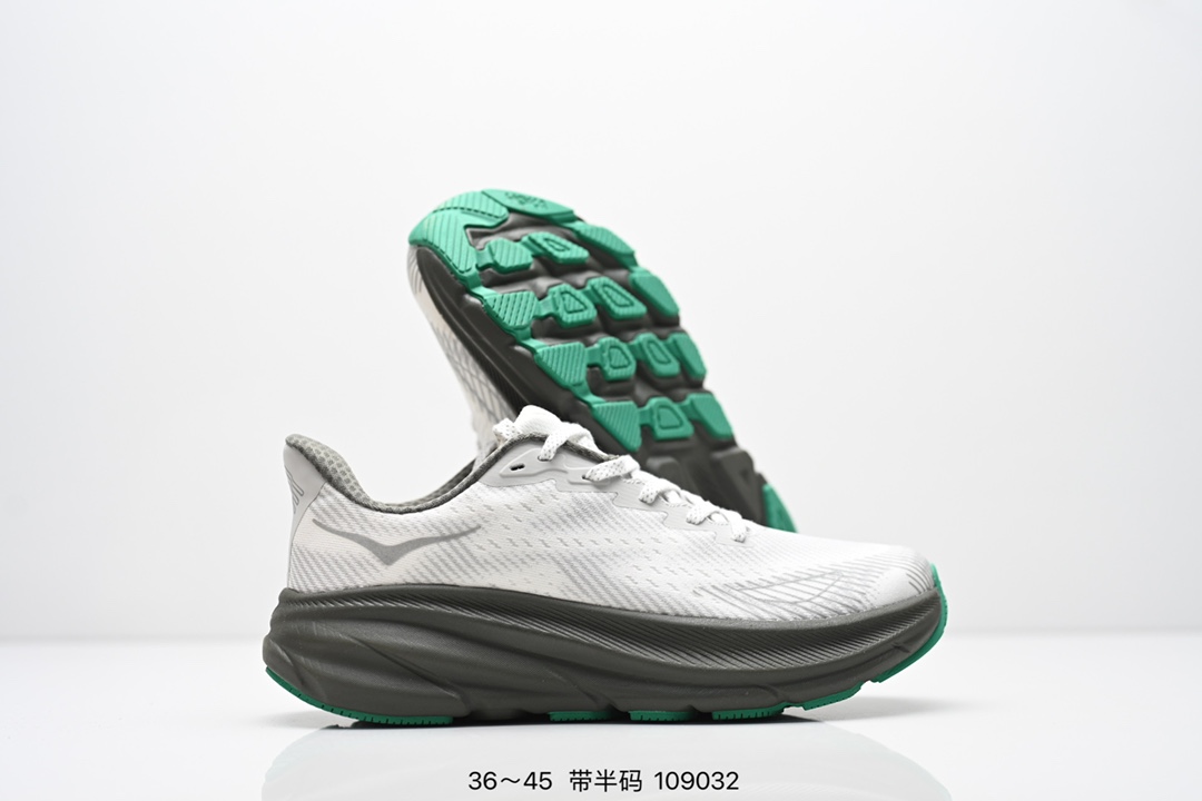 💰200
小红书推荐HOKA M CLIFTON 9 全新配色 这个品牌来自于新西兰的毛利语，HOKA表示大地，ONE ONE表示飞越，连起来就是飞越地平线，ONE ONE不是读作“万万”，正确读法是“欧尼欧尼”。 HOKA在超厚中底方面的积累，让它跑在了其他厂商的前面，推出的跑鞋以缓震和轻量的优势，得到,众多跑者的青睐
货号:1132210 / HMBC
尺码:36 36.5 37.5 38 38.5 39 40 40.5 41 42 42.5 43 44 45
ID:109032