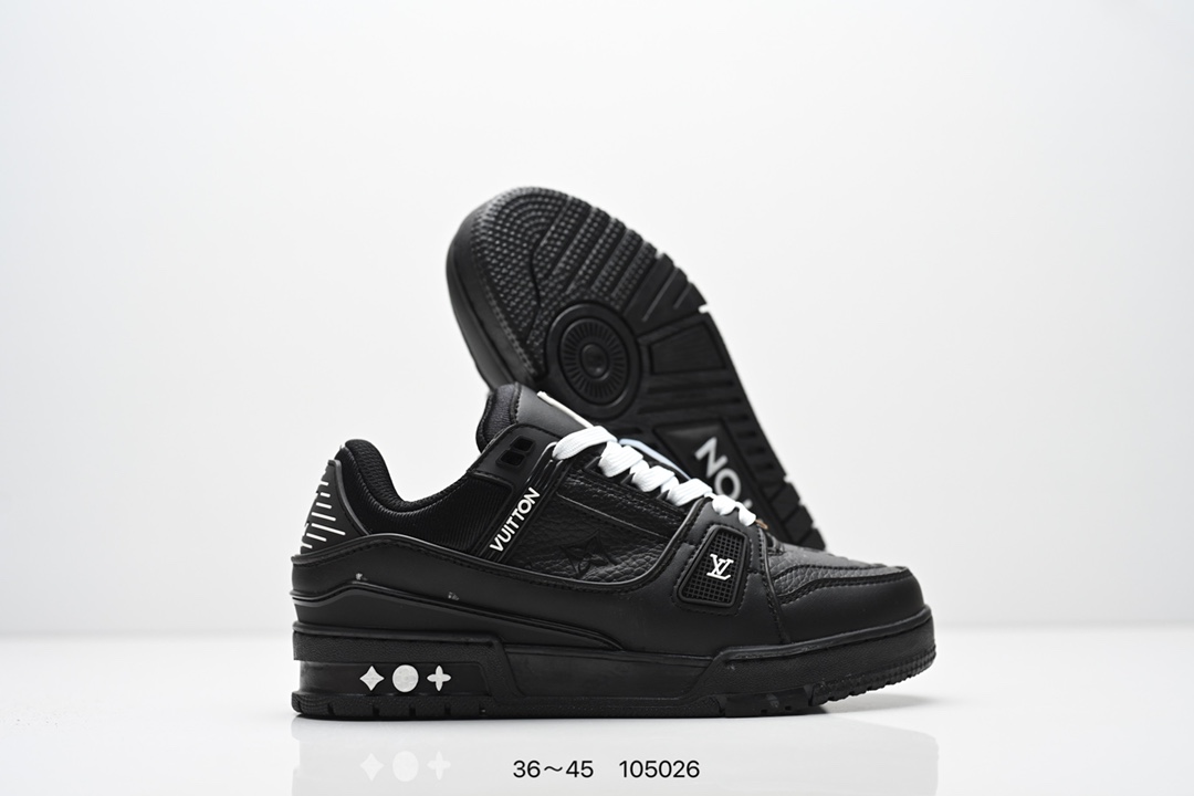 💰170
Louis Vuitton Trainer Sneaker 路易威登低帮休闲鞋 艺术总监 Virgil Abloh 设计的路易威登手写标识则于侧面彰显品牌格调. 经典老花 牛皮材质 Size:36-45码                  
编码：105026