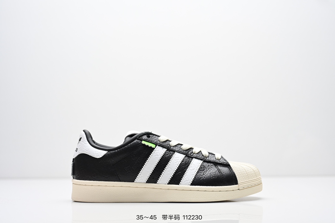 集合💰150
阿迪达斯 Adidas三叶草 Originals Superstar Pride RM贝壳头系列低帮经典百搭休闲运动板鞋
货号：LA9668
编号：112230
尺码：35～45半