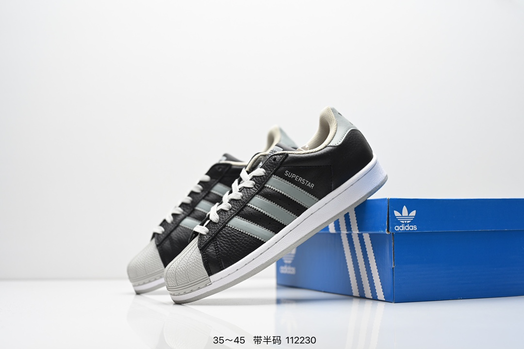集合💰150
阿迪达斯 Adidas三叶草 Originals Superstar Pride RM贝壳头系列低帮经典百搭休闲运动板鞋
货号：LA9668
编号：112230
尺码：35～45半