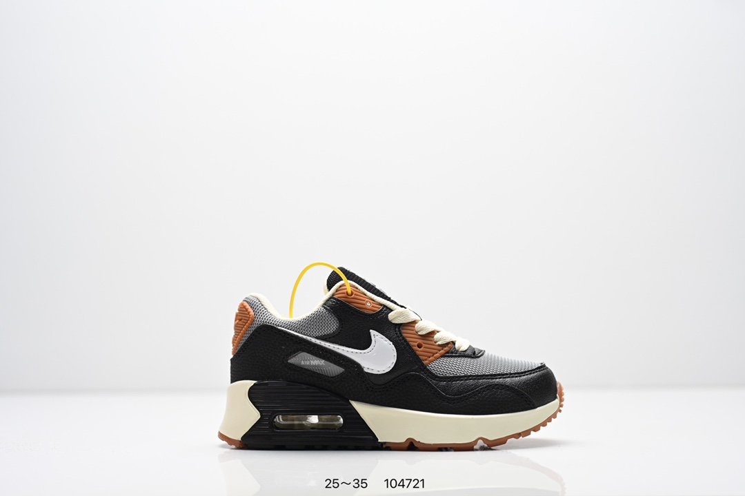 童鞋：耐克 Nike Air Max 90 Terrascape “Fuel Orange”减震防滑 百搭单品Nike Air Max 90 运动鞋 就是这样一款让你惊喜的单品。 全新包边设计处的斑点由 Nike Grind 材料制成，其原料来自鞋履生产过程中产生的边角料。舒适鞋口采用三重缝线设计，搭配坑状泡绵中底。巧妙融合都市风范与户外型格。匠心鞋款，即刻上脚 货号：IF5605 尺码：25～35-选品中心