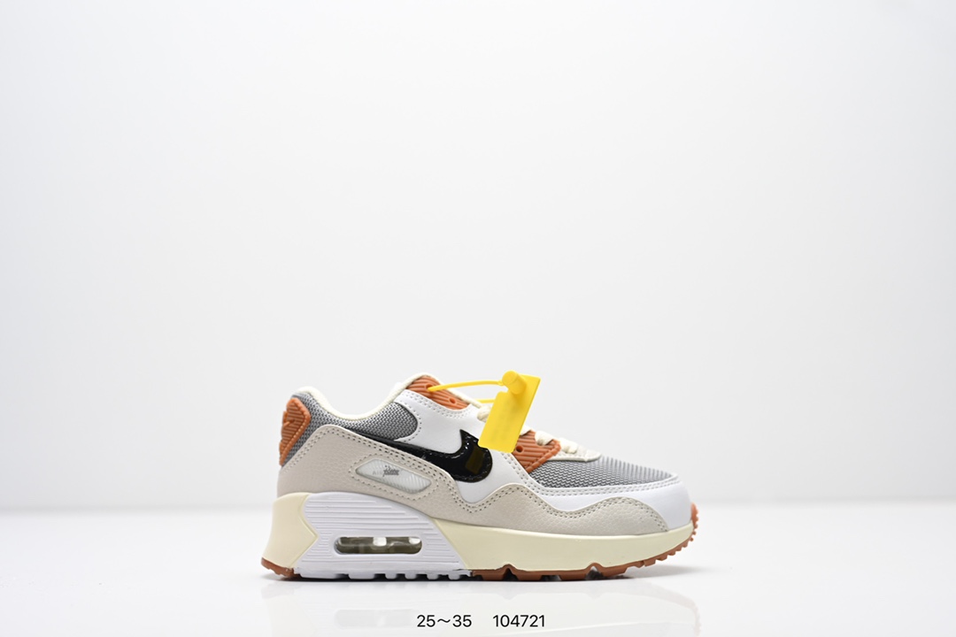 童鞋：耐克 Nike Air Max 90 Terrascape “Fuel Orange”减震防滑 百搭单品Nike Air Max 90 运动鞋 就是这样一款让你惊喜的单品。 全新包边设计处的斑点由 Nike Grind 材料制成，其原料来自鞋履生产过程中产生的边角料。舒适鞋口采用三重缝线设计，搭配坑状泡绵中底。巧妙融合都市风范与户外型格。匠心鞋款，即刻上脚 货号：IF5605 尺码：25～35-选品中心