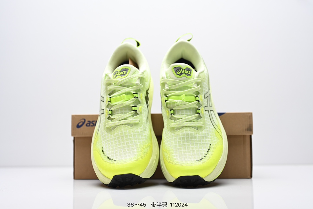 💰160
ASICS GEL-TRABUCO MAX 3 亚瑟士 网面透气 耐磨 越野跑步鞋
这双鞋的外观设计超级吸引人 简约大气 色彩搭配也很时尚 ASICS亚瑟士的独家GEL缓震科技 在跑步过程中感受到前所未有的舒适感 脚底仿佛踩在云端一般轻盈 这双鞋的抓地力也非常出色 无论是湿滑的泥泞小路还是崎岖的山路 它都能牢牢地抓住地面 
货号:1011B976-750
尺码:36 37 37.5 38 39 39.5 40.5 41.5 42 42.5 43.5 44 45
编码：112024