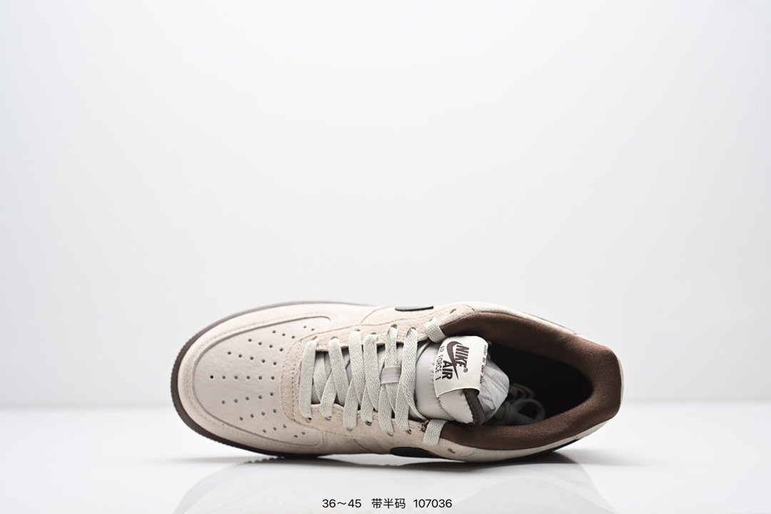💰220
耐克Nike Air Force 1 Low  空军一号低帮百搭休闲运动板鞋。柔软、弹性十足的缓震性能和出色的中底设计，横跨复古与现代的外型结合，造就出风靡全球三十多年的Force 1
尺码：如图所示
编码：107036
货号：HQ3485