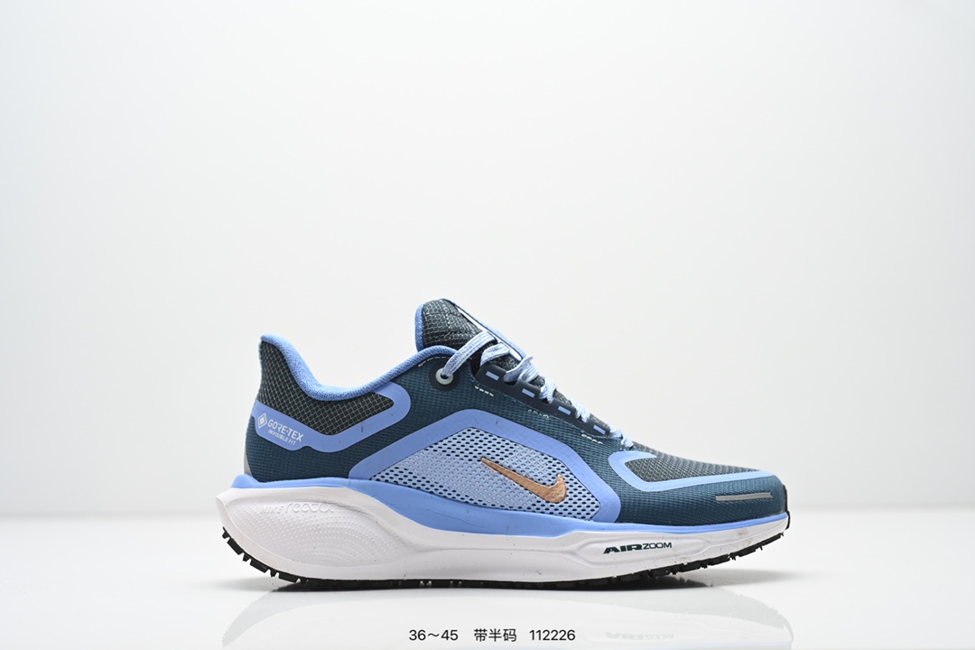 Nk Air Zoom Pegasus 41 登月跑鞋 登月41代超轻网面跑步鞋 脚跟区域营造出色舒适度,而在鞋底部分,搭载全掌型ZOOM AIR配置耐克网面透气跑鞋 货号:FQ1357 半 编码:112226