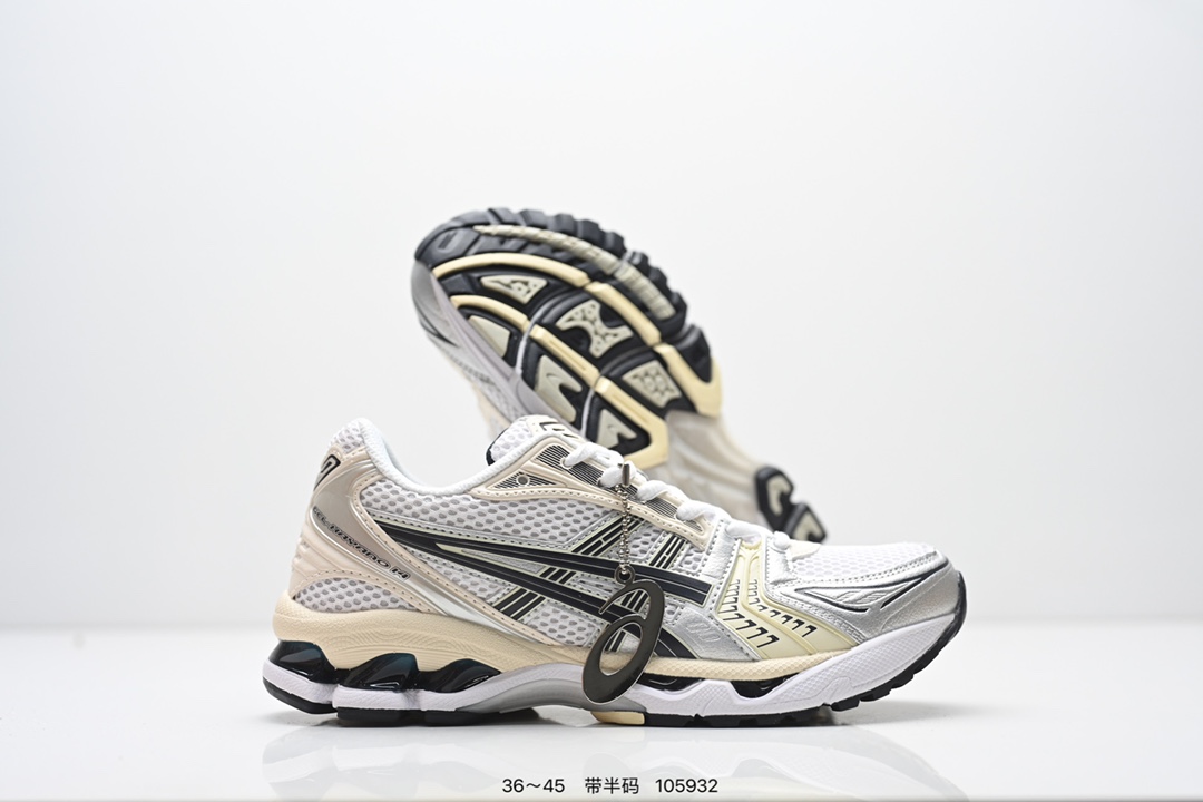 Asics Gel-Kayano 14 ASICS (亚瑟士) 是日本实业家鬼家喜八郎创立的跑鞋运动品牌,名宇想法源自著名的拉丁谚语’AnimaSana In Corpore Sano’,意为“健全的精神寓于强健的体魄”.正如其名字的含义,ASICS亚瑟 士一直坚信保持身体的健康与活力是打造健康快乐的生活方式的最佳途径.亚瑟士的跑鞋、篮球鞋等系列集专业与美貌于一身,拥有极高的热度.2016年,ASICS在“2016年日本最佳全球品牌“排行榜名列第17名. 货号:1201A161-301 编码:105932 半