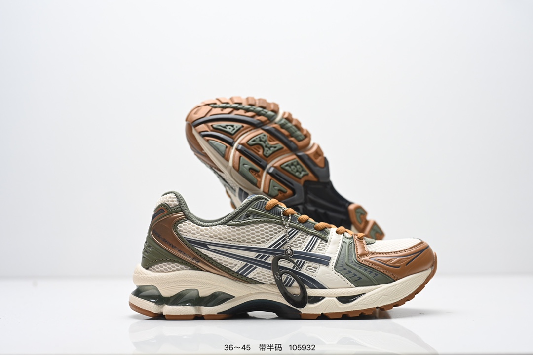 Asics Gel-Kayano 14 ASICS (亚瑟士) 是日本实业家鬼家喜八郎创立的跑鞋运动品牌,名宇想法源自著名的拉丁谚语’AnimaSana In Corpore Sano’,意为“健全的精神寓于强健的体魄”.正如其名字的含义,ASICS亚瑟 士一直坚信保持身体的健康与活力是打造健康快乐的生活方式的最佳途径.亚瑟士的跑鞋、篮球鞋等系列集专业与美貌于一身,拥有极高的热度.2016年,ASICS在“2016年日本最佳全球品牌“排行榜名列第17名. 货号:1201A161-301 编码:105932 半
