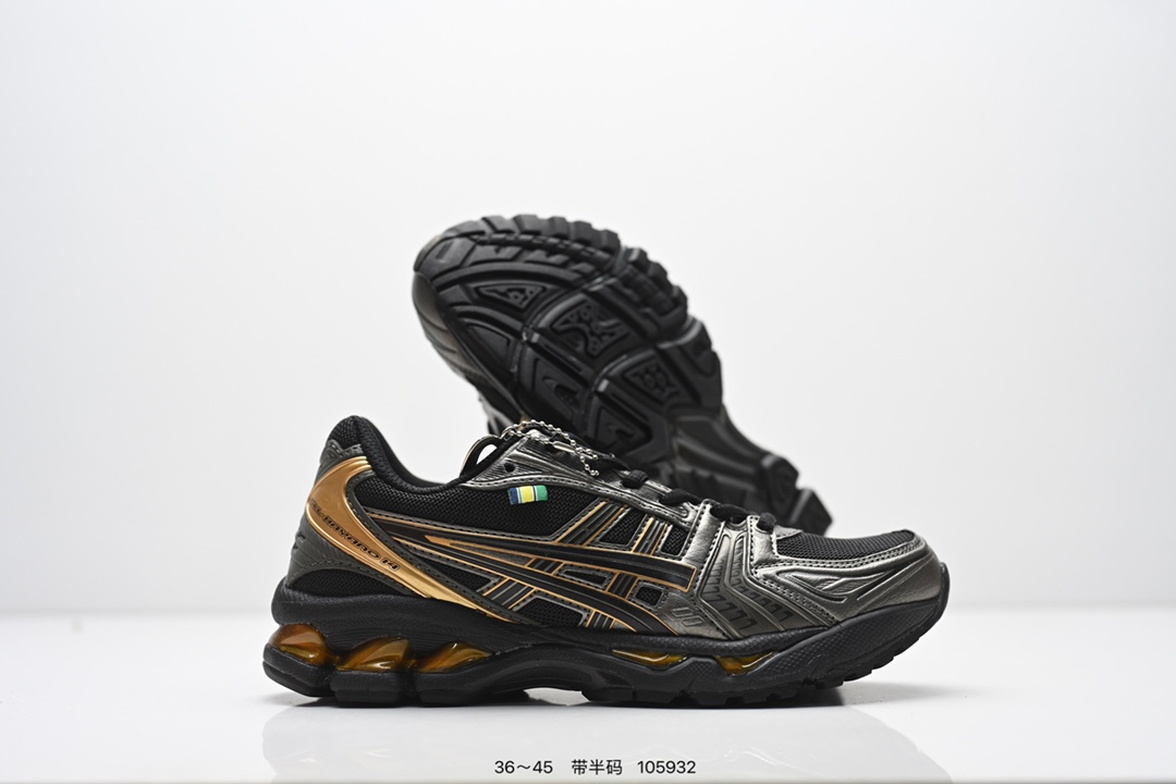 💰160
Asics Gel-Kayano 14 
ASICS (亚瑟士） 是日本实业家鬼家喜八郎创立的跑鞋运动品牌，名宇想法源自著名的拉丁谚语’AnimaSana In Corpore Sano’，意为“健全的精神寓于强健的体魄”。正如其名字的含义，ASICS亚瑟
士一直坚信保持身体的健康与活力是打造健康快乐的生活方式的最佳途径。亚瑟士的跑鞋、篮球鞋等系列集专业与美貌于一身，拥有极高的热度。2016年，ASICS在“2016年日本最佳全球品牌“排行榜名列第17名。
货号：1201A161-301
编码：105932
Size:36～45半