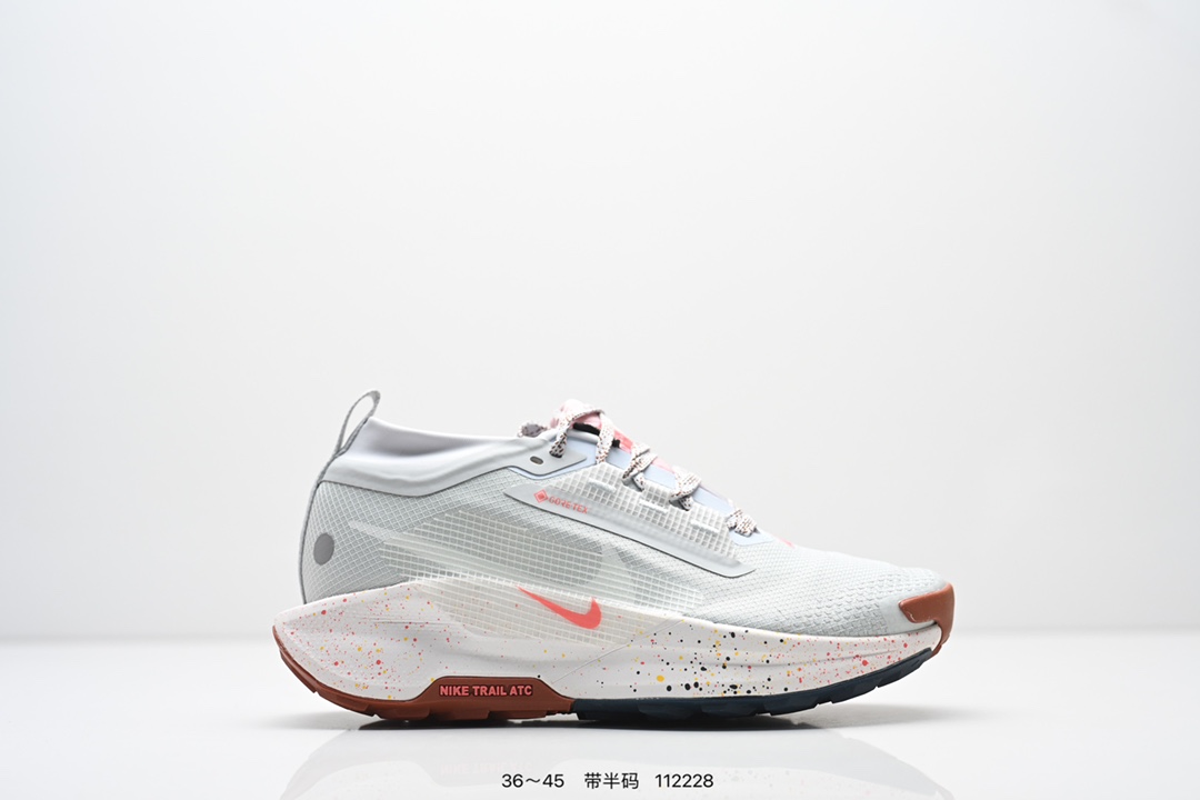 💰140
耐克 Nike REACTX PEGASUS TRAIL 5 GTX 越野跑步鞋👏登月兼顾迅疾外观和稳固脚感 后跟覆面和中足动态支撑巧妙融合 缔造稳定顺畅的迈步体验
货号:FQ0908-009
尺码:如图所示
编码:112228