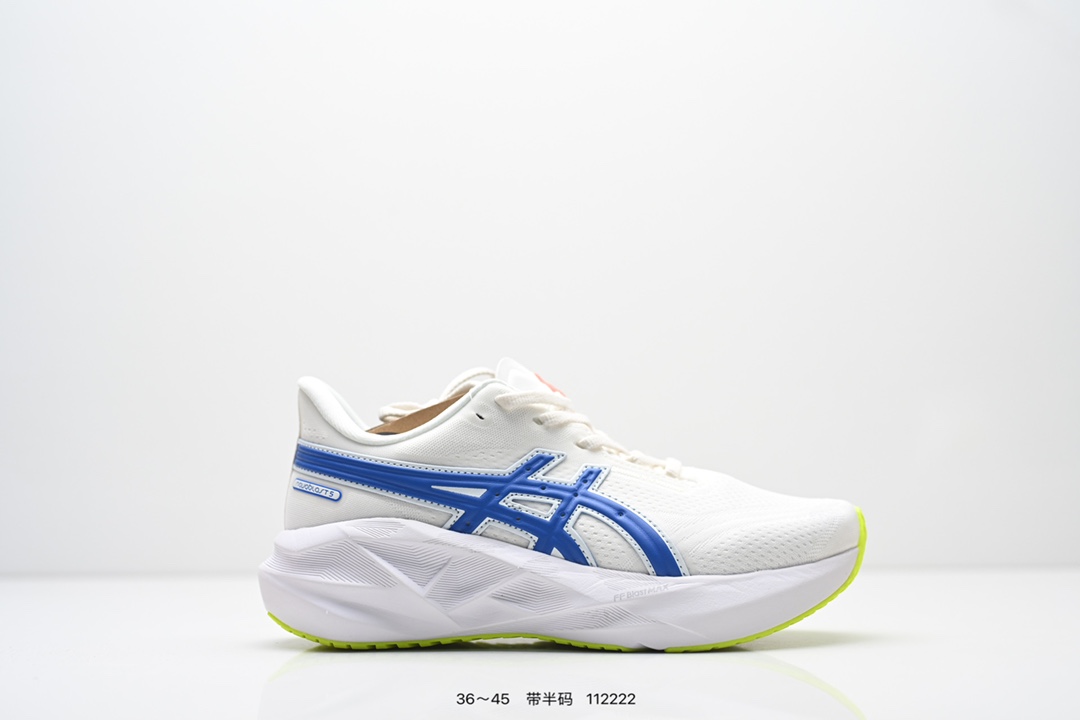 💰110
ASICS NOVABLAST 5 LE亚瑟士 PLATINUM低帮专业有氧超轻便运动跑步鞋
全新原装数据开发 符合人体工程学 
一体式双层编制鞋面 高弹性面料
货号：1012B909-100
尺码：看图所示
编码：112222