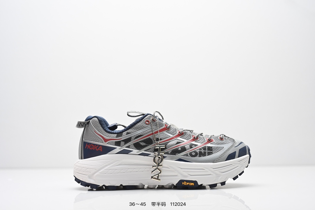 Hoka Mafate Speed 2 超轻厚底轻量山地跑步鞋 原装轻量化材料Fresh Foam 超轻量中底全部用料过3C认证 滚动平衡科技减少33%能量消耗 货号: 1126851 半 编号:112024