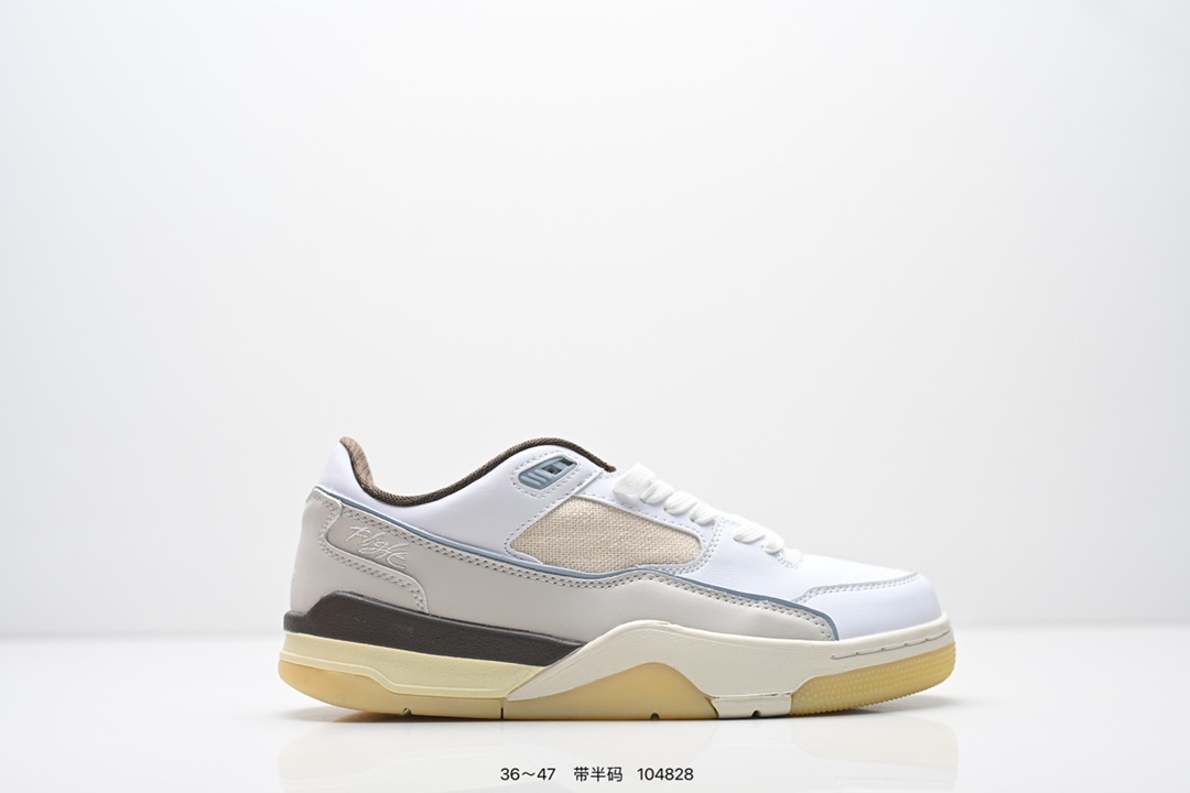 💰140
耐克 NIKE 乔丹 JORDAN FLIGHT COURT 时尚休闲 防滑耐磨 低帮运动鞋 复古篮球鞋 男女同款 Jordan「新鞋型」又来了！新配色曝光！滑板与篮球的有机结合，使得鞋款呈现不一样的风味。这款鞋集风格与性能于一身，体现了Jordan品牌的高端特色。其流畅设计、配色、高质量材料和标志性Jumpman标志，不仅提升了运动表现，还确保了舒适度和耐用性，是篮球运动员和时尚爱好者的理想选择。鞋底的设计不仅好看，走路也超舒服，无论是运动还是日常出街都适配。我愿称它为近期最爱的战靴，有了它出街回头率满满，谁穿谁好看！#flightcourt   #潮鞋推荐  #是一眼就让人心动的鞋子  #一眼沦陷的好鞋  #质感不错的AJ分享

货号:  HF3255
尺码:  36-47含半码
编码:  104828