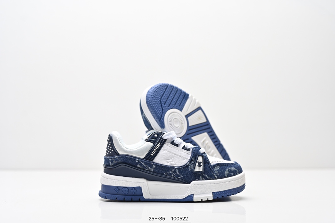 图片[5]-童鞋：LVLouis Vuitton Trainer Sneaker Low休闲运动文化百搭篮球板鞋 尺码：25～35-选品中心