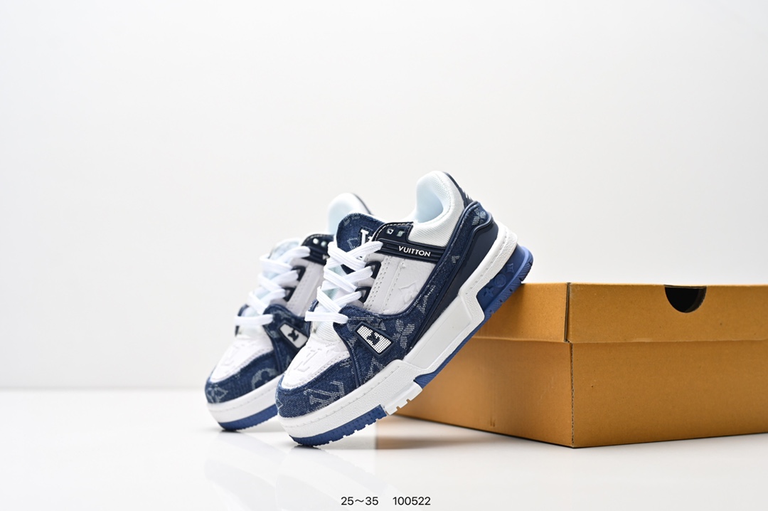 图片[9]-童鞋：LVLouis Vuitton Trainer Sneaker Low休闲运动文化百搭篮球板鞋 尺码：25～35-选品中心