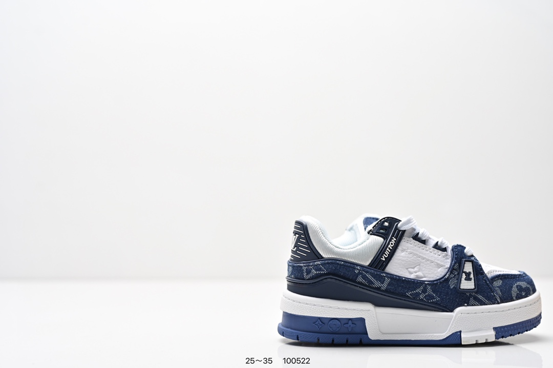 图片[2]-童鞋：LVLouis Vuitton Trainer Sneaker Low休闲运动文化百搭篮球板鞋 尺码：25～35-选品中心