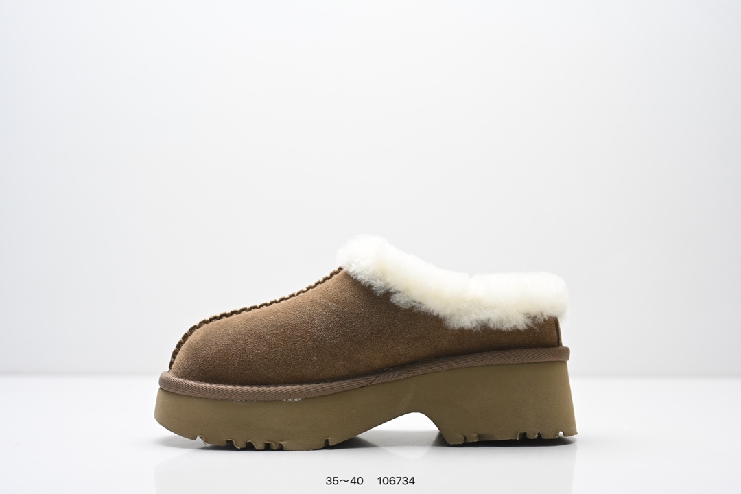 💰170
 UGG 厚底 小红书爆款 羊绒鞋垫 冬季保暖外出 家居都是很适合的选择 进年uug推出款式系列 局部偏向年轻消费者喜好 也走到时尚潮流穿搭的前沿 鞋身材质UGGPURE™植入式羊毛内底 轻便防滑舒适橡胶外底 带有品牌LOGO商标 
尺码：35～40
编号：106734