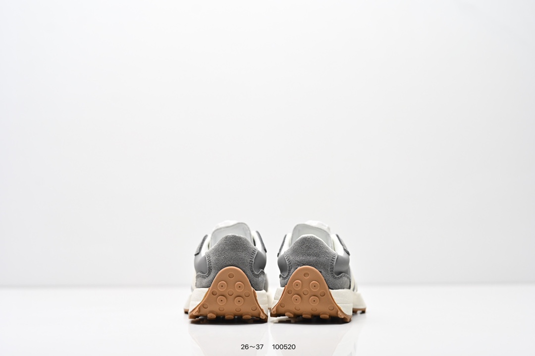 图片[7]-童鞋：NB新百伦New Balance MS327系列复古休闲运动慢跑鞋“皮革米白灰海军绿生胶底” 货号：WS327LG1 尺码：26～37-选品中心