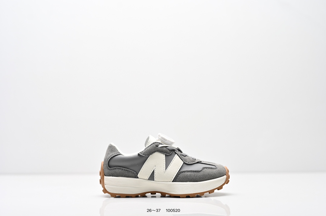 童鞋：NB新百伦New Balance MS327系列复古休闲运动慢跑鞋“皮革米白灰海军绿生胶底” 货号：WS327LG1 尺码：26～37-选品中心