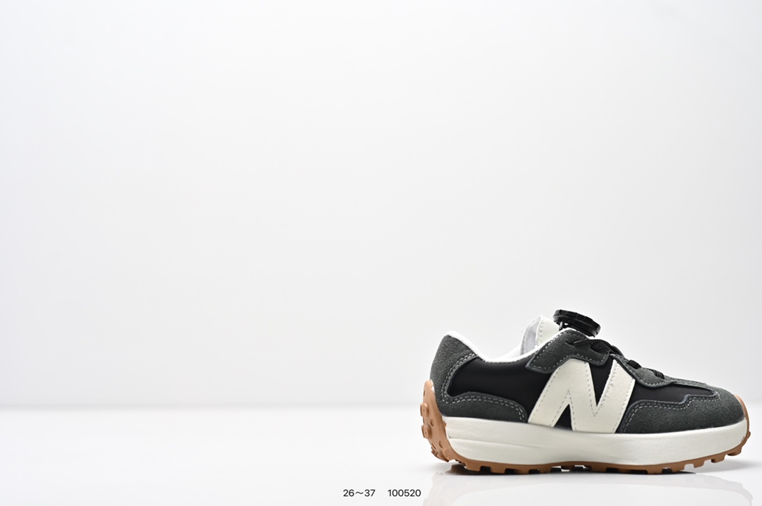 图片[2]-童鞋：NB新百伦New Balance MS327系列复古休闲运动慢跑鞋“皮革米白灰海军绿生胶底” 货号：WS327LG1 尺码：26～37-选品中心
