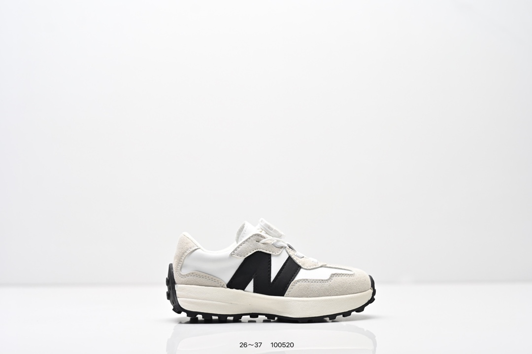童鞋：NB新百伦New Balance MS327系列复古休闲运动慢跑鞋“皮革米白灰海军绿生胶底” 货号：WS327LG1 尺码：26～37-选品中心