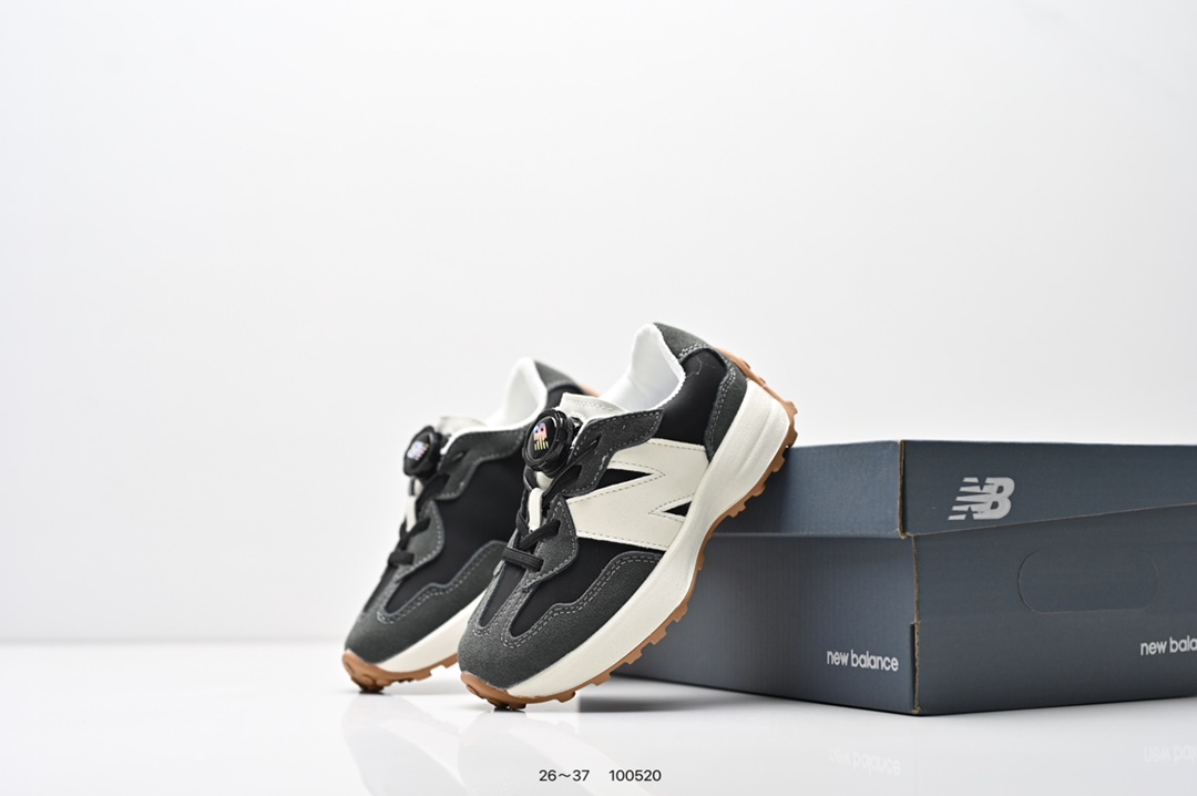 图片[9]-集合 童鞋：NB新百伦New Balance MS327系列复古休闲运动慢跑鞋“皮革米白灰海军绿生胶底” 货号：WS327LG1 尺码：26～37-选品中心