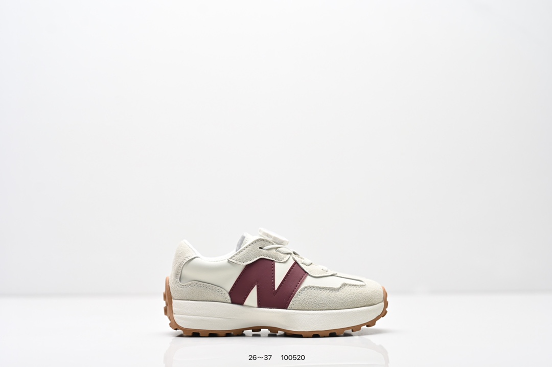 图片[3]-集合 童鞋：NB新百伦New Balance MS327系列复古休闲运动慢跑鞋“皮革米白灰海军绿生胶底” 货号：WS327LG1 尺码：26～37-选品中心