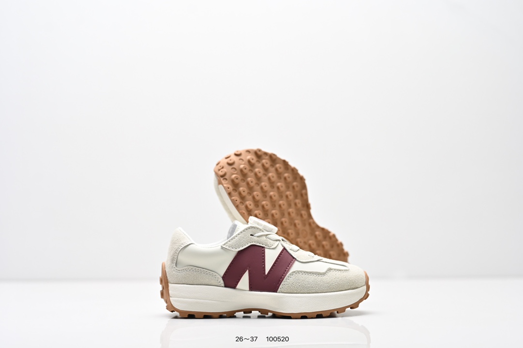 图片[6]-集合 童鞋：NB新百伦New Balance MS327系列复古休闲运动慢跑鞋“皮革米白灰海军绿生胶底” 货号：WS327LG1 尺码：26～37-选品中心
