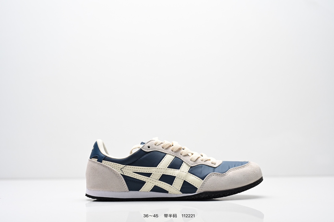 💰105
 真标：亚瑟士 Onitsuka Serrano Vin 亚瑟士鬼冢虎 复古经典板鞋  
编码: 112221
货号：1183B400-501
尺码：看图所示