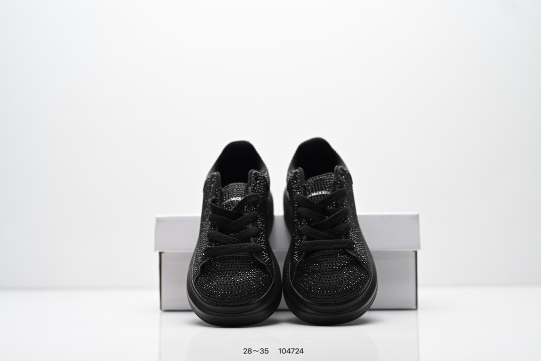 图片[8]-童鞋：Alexander McQueen 麦昆 官网同步发售 官方新配色面料采用进口丝绸亚光原版牛皮 水染羊皮内里，牛皮垫脚 原版大底 回弹度极佳 耐磨又舒适 鞋底厚4.5cm 全套原版包装 进出专柜无压力 尺码：28～35-选品中心