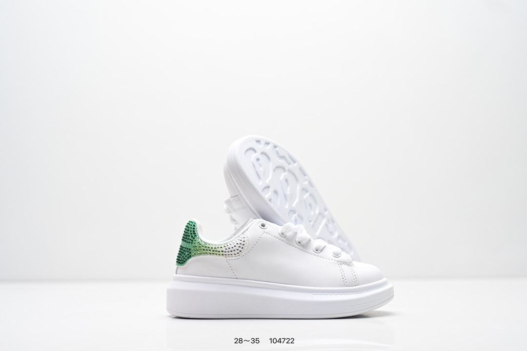 图片[5]-童鞋：意大利高奢品牌Alexander McQueen亚历山大·麦昆 Sole Leather Sneakers低帮时装厚底休闲运动小白鞋553770 尺码：28～35-选品中心