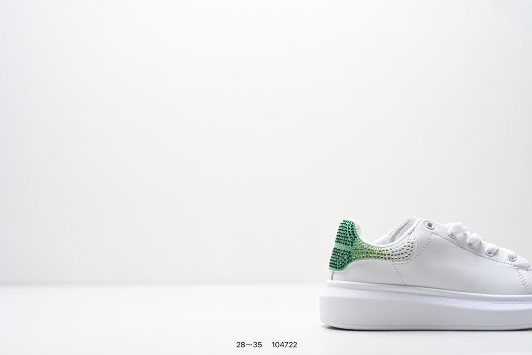 图片[2]-童鞋：意大利高奢品牌Alexander McQueen亚历山大·麦昆 Sole Leather Sneakers低帮时装厚底休闲运动小白鞋553770 尺码：28～35-选品中心