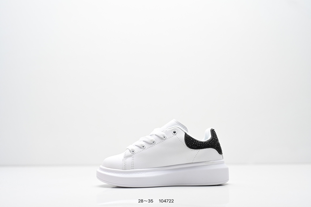 图片[3]-童鞋：意大利高奢品牌Alexander McQueen亚历山大·麦昆 Sole Leather Sneakers低帮时装厚底休闲运动小白鞋553770 尺码：28～35-选品中心