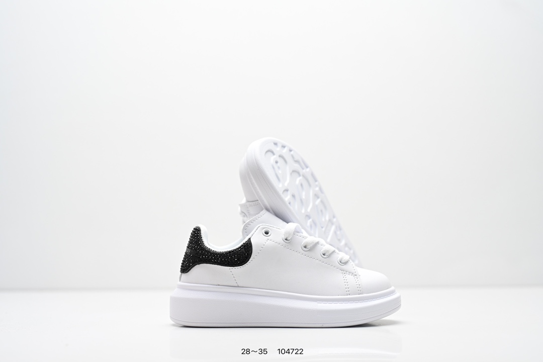 图片[5]-童鞋：意大利高奢品牌Alexander McQueen亚历山大·麦昆 Sole Leather Sneakers低帮时装厚底休闲运动小白鞋553770 尺码：28～35-选品中心