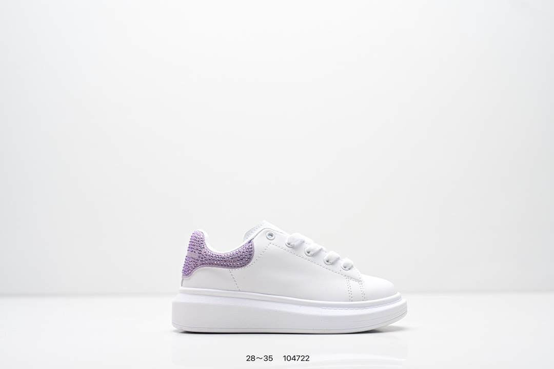 童鞋：意大利高奢品牌Alexander McQueen亚历山大·麦昆 Sole Leather Sneakers低帮时装厚底休闲运动小白鞋553770 尺码：28～35-选品中心