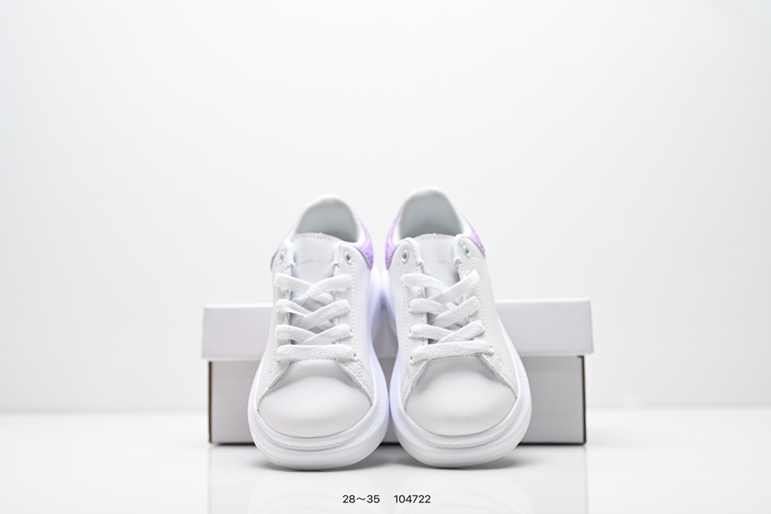 图片[8]-童鞋：意大利高奢品牌Alexander McQueen亚历山大·麦昆 Sole Leather Sneakers低帮时装厚底休闲运动小白鞋553770 尺码：28～35-选品中心