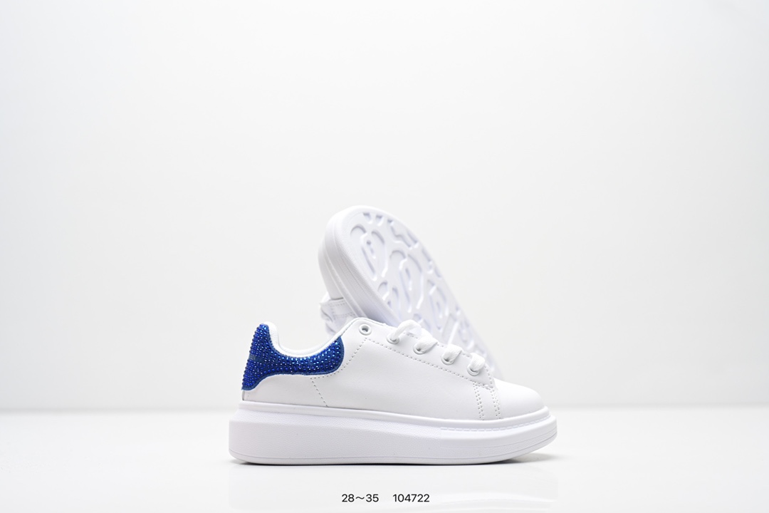 图片[5]-童鞋：意大利高奢品牌Alexander McQueen亚历山大·麦昆 Sole Leather Sneakers低帮时装厚底休闲运动小白鞋553770 尺码：28～35-选品中心