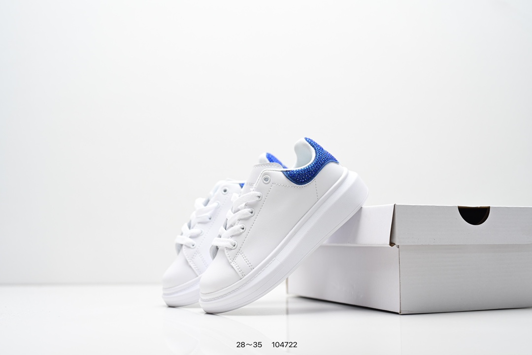图片[9]-童鞋：意大利高奢品牌Alexander McQueen亚历山大·麦昆 Sole Leather Sneakers低帮时装厚底休闲运动小白鞋553770 尺码：28～35-选品中心