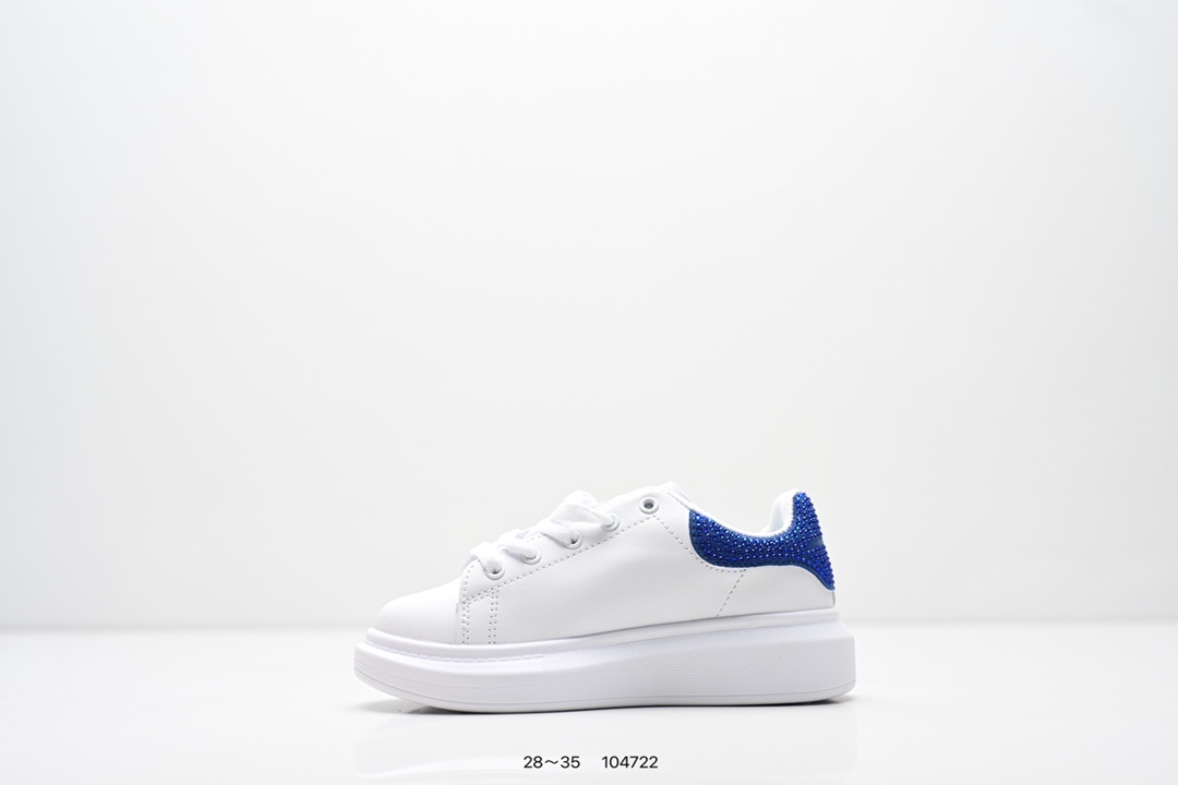 图片[3]-童鞋：意大利高奢品牌Alexander McQueen亚历山大·麦昆 Sole Leather Sneakers低帮时装厚底休闲运动小白鞋553770 尺码：28～35-选品中心