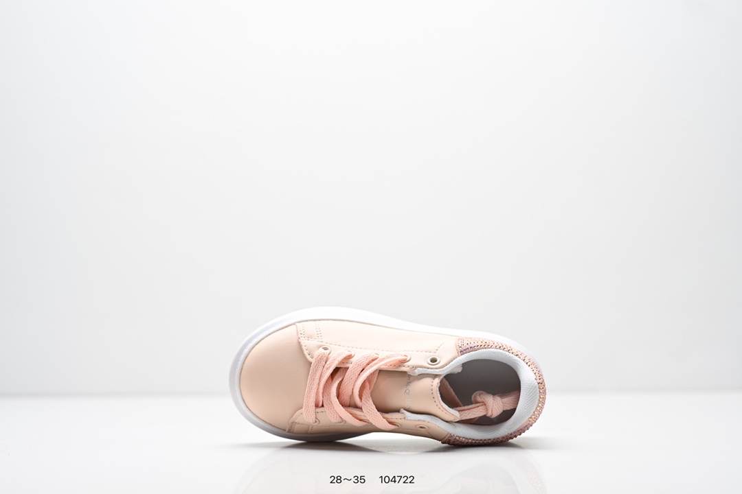 图片[4]-童鞋：意大利高奢品牌Alexander McQueen亚历山大·麦昆 Sole Leather Sneakers低帮时装厚底休闲运动小白鞋553770 尺码：28～35-选品中心