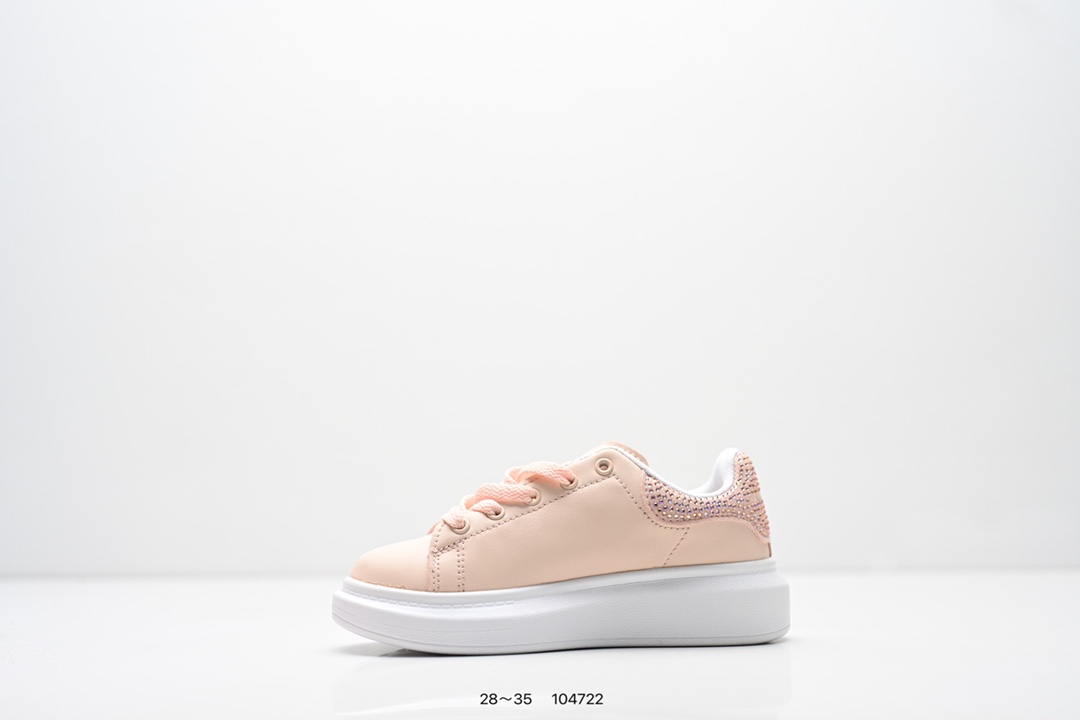 图片[3]-童鞋：意大利高奢品牌Alexander McQueen亚历山大·麦昆 Sole Leather Sneakers低帮时装厚底休闲运动小白鞋553770 尺码：28～35-选品中心