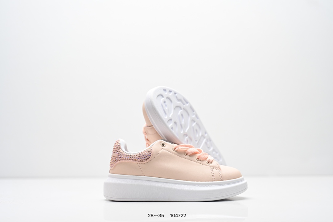 图片[5]-童鞋：意大利高奢品牌Alexander McQueen亚历山大·麦昆 Sole Leather Sneakers低帮时装厚底休闲运动小白鞋553770 尺码：28～35-选品中心