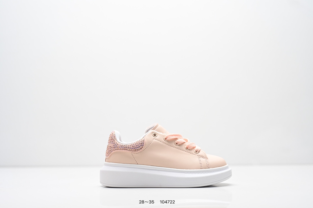 童鞋：意大利高奢品牌Alexander McQueen亚历山大·麦昆 Sole Leather Sneakers低帮时装厚底休闲运动小白鞋553770 尺码：28～35-选品中心