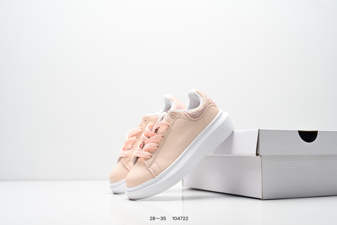 图片[9]-童鞋：意大利高奢品牌Alexander McQueen亚历山大·麦昆 Sole Leather Sneakers低帮时装厚底休闲运动小白鞋553770 尺码：28～35-选品中心