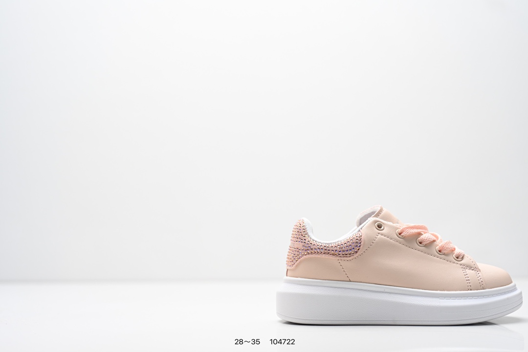 图片[2]-童鞋：意大利高奢品牌Alexander McQueen亚历山大·麦昆 Sole Leather Sneakers低帮时装厚底休闲运动小白鞋553770 尺码：28～35-选品中心