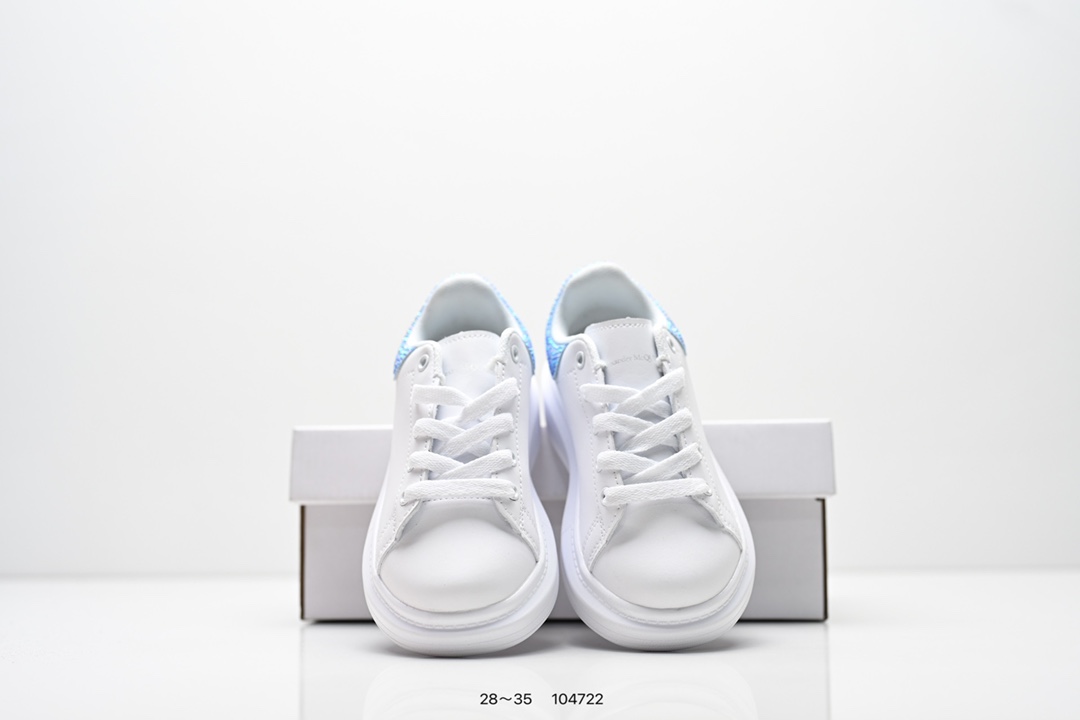 图片[8]-童鞋：意大利高奢品牌Alexander McQueen亚历山大·麦昆 Sole Leather Sneakers低帮时装厚底休闲运动小白鞋553770 尺码：28～35-选品中心