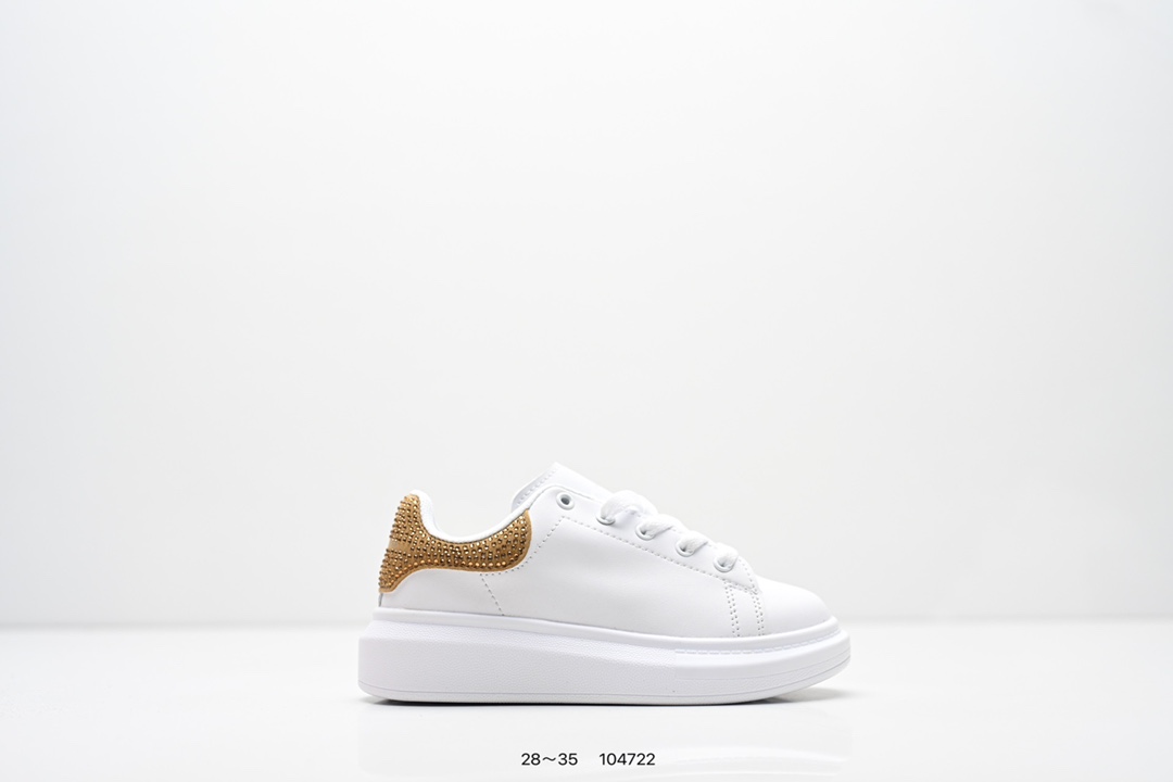 图片[8]-集合 童鞋：意大利高奢品牌Alexander McQueen亚历山大·麦昆 Sole Leather Sneakers低帮时装厚底休闲运动小白鞋553770 尺码：28～35-选品中心