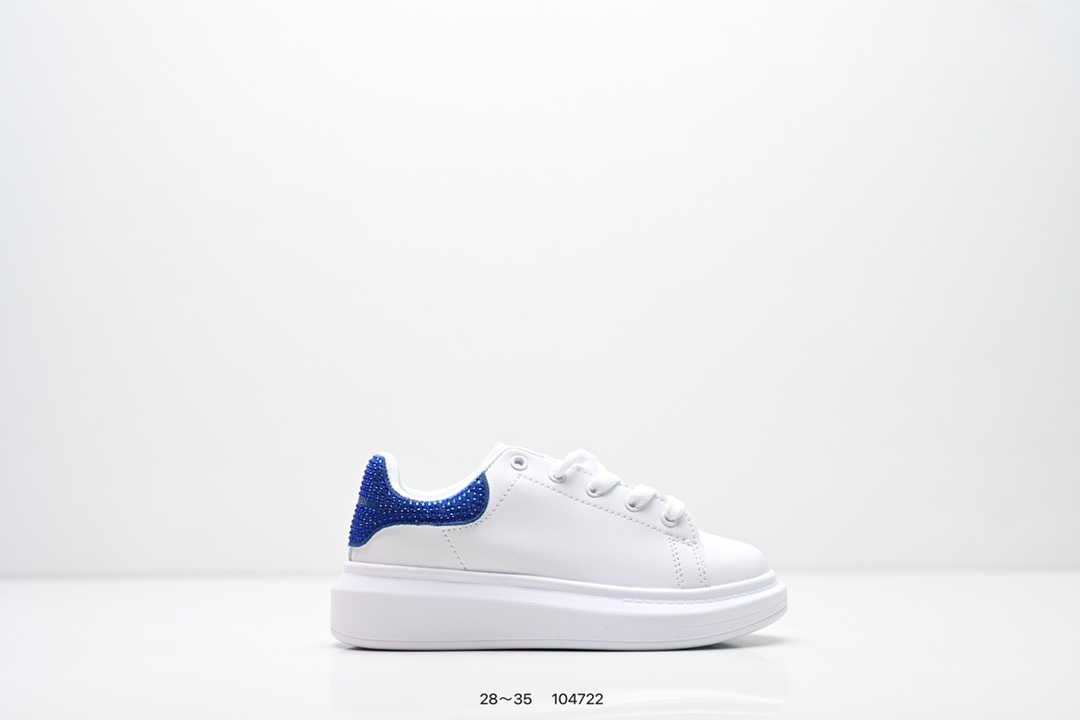 图片[4]-集合 童鞋：意大利高奢品牌Alexander McQueen亚历山大·麦昆 Sole Leather Sneakers低帮时装厚底休闲运动小白鞋553770 尺码：28～35-选品中心