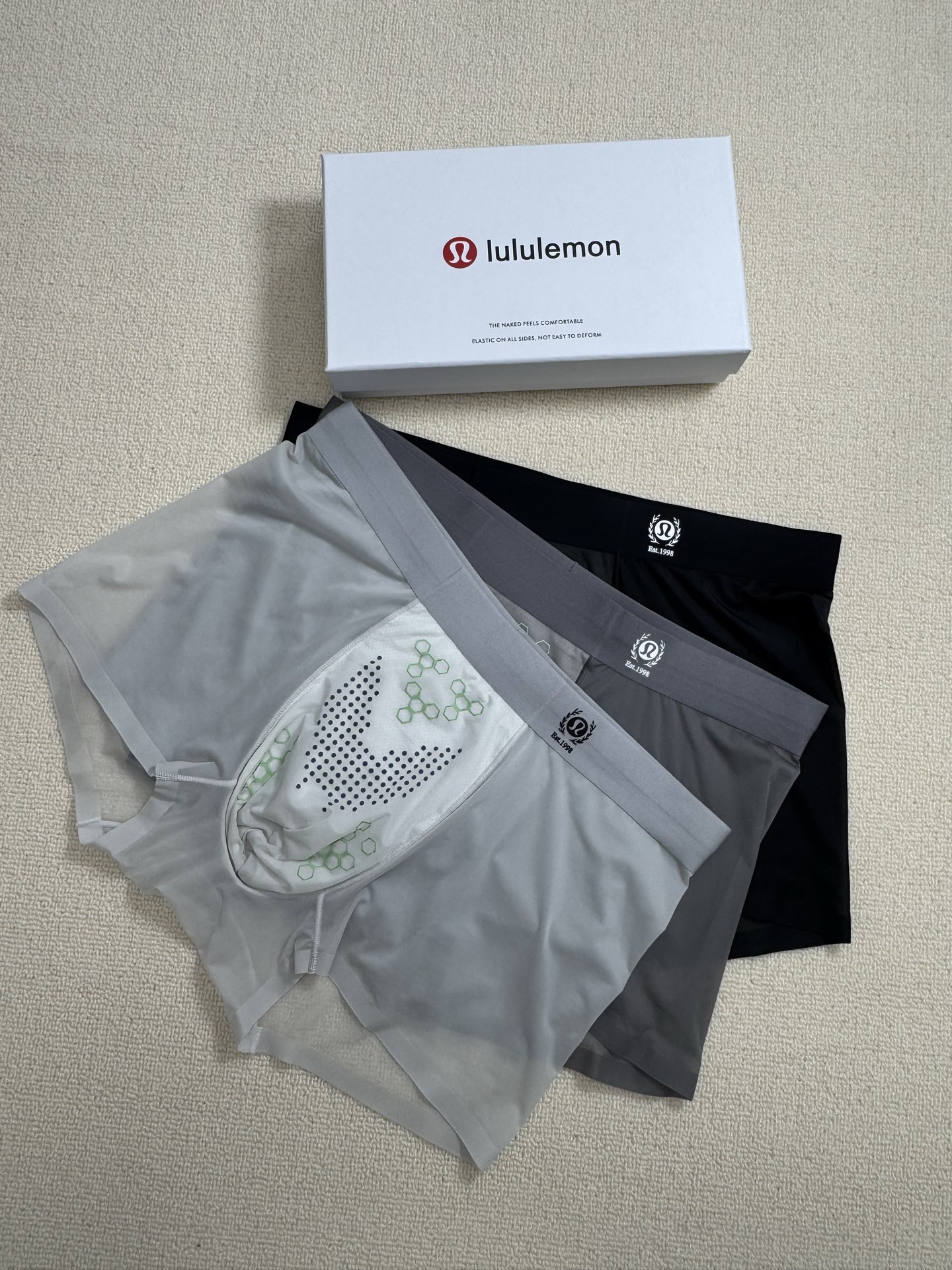  🆕🆕lululemon（露露）2025ss春夏新款，男士超薄冰丝印花内裤！采用超薄网眼冰丝面料，30D