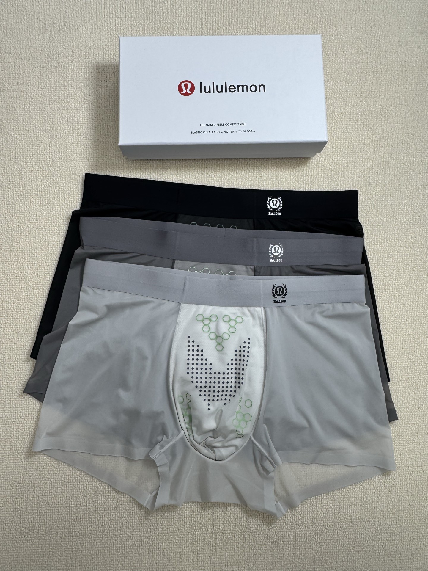  🆕🆕lululemon（露露）2025ss春夏新款，男士超薄冰丝印花内裤！采用超薄网眼冰丝面料，30D