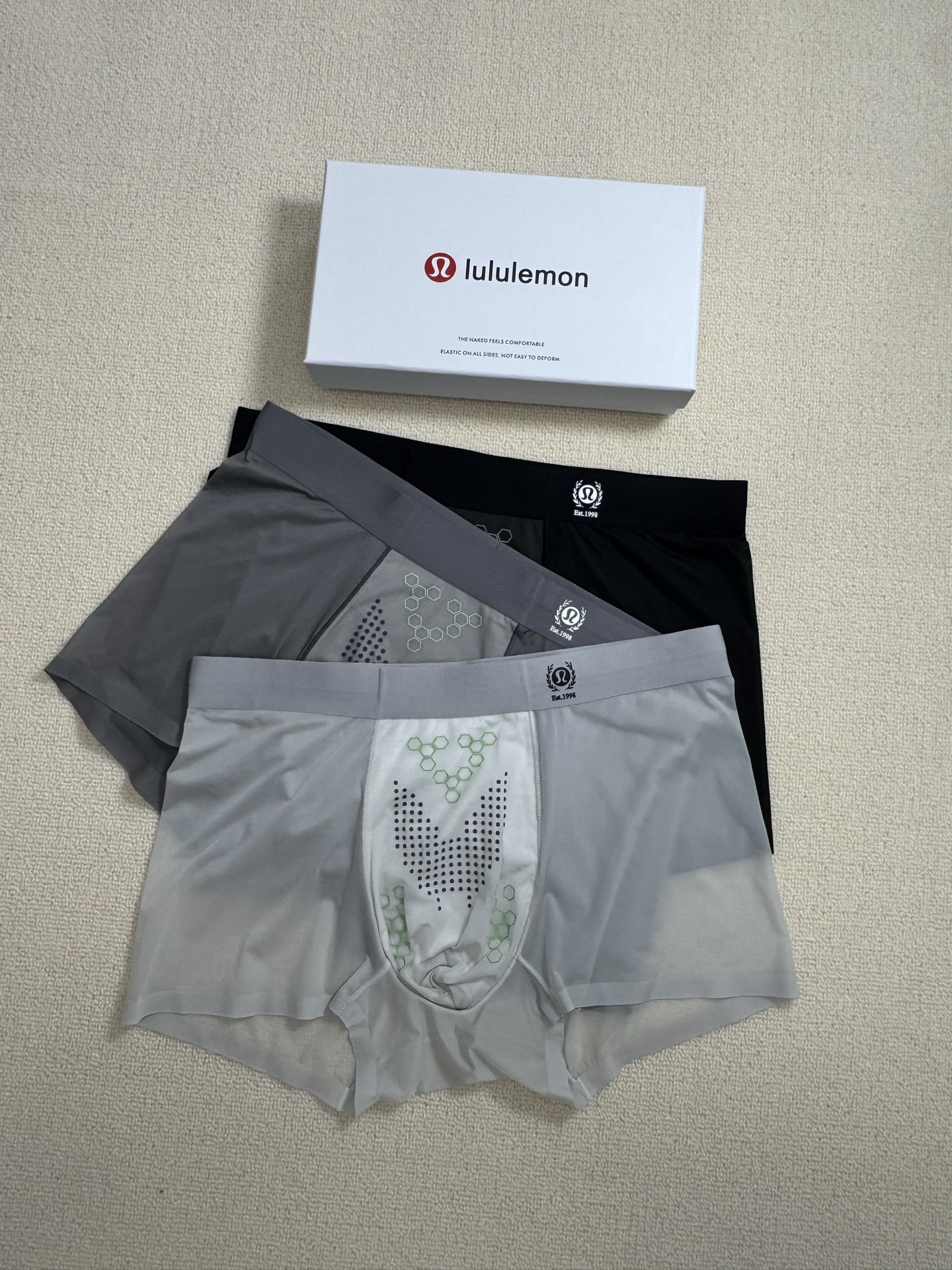  🆕🆕lululemon（露露）2025ss春夏新款，男士超薄冰丝印花内裤！采用超薄网眼冰丝面料，30D